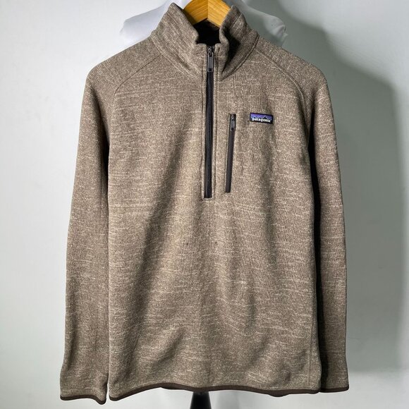 Patagonia #STY25522FA17 Men's Brown Better Sweater Quarter Zip Fleece Size Large - Picture 1 of 12